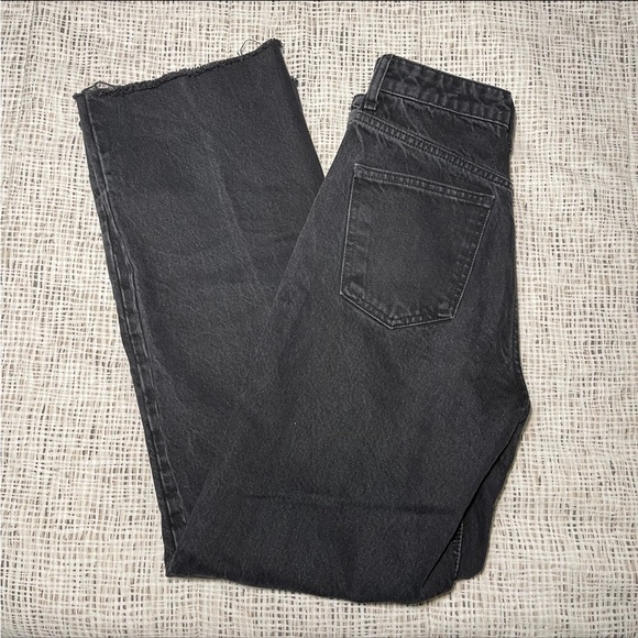 Zara High Rise Wide Leg Jeans Black - Picture 9 of 10